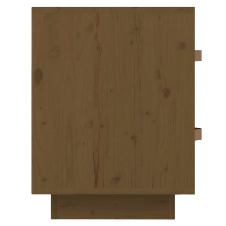 Table de chevet Marron miel 40x34x45 cm Bois de pin massif - 7