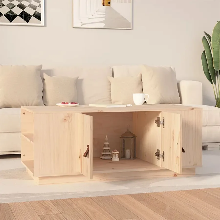 Table basse 100x50x41 cm Bois massif de pin - 3