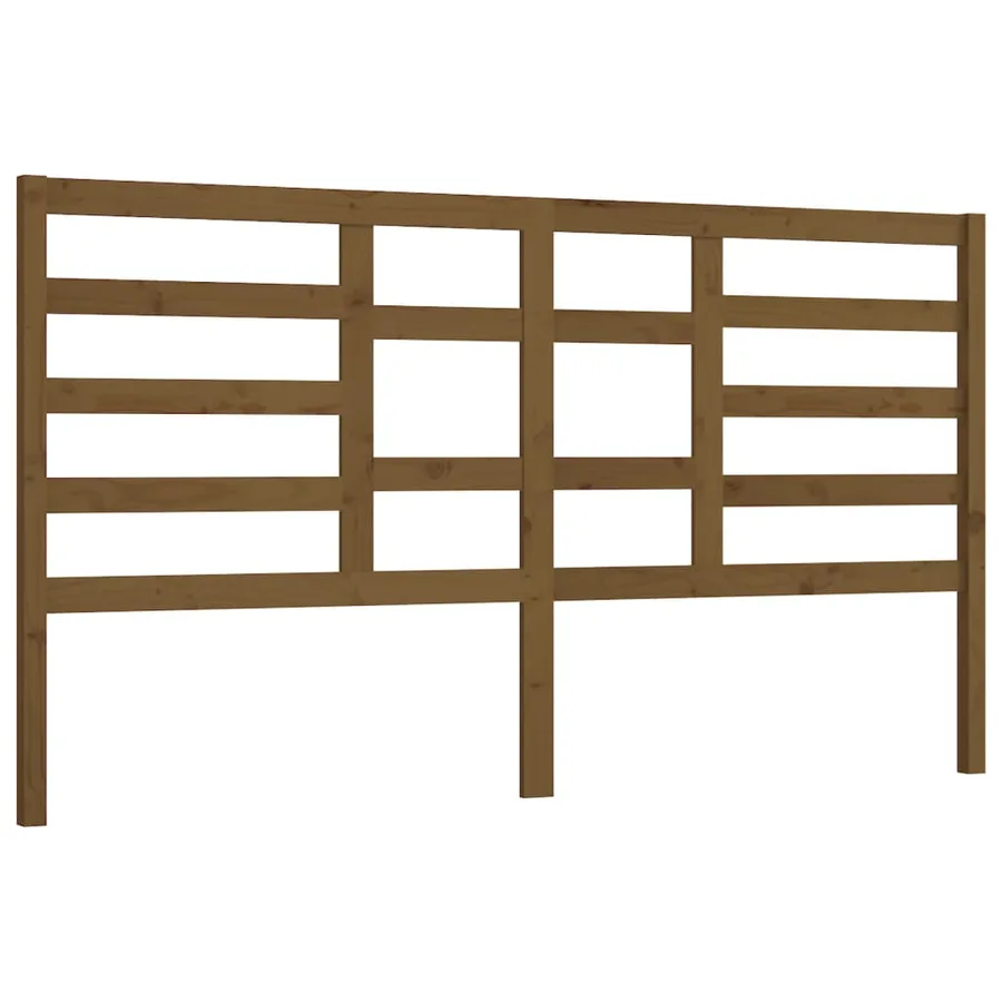 Tête de lit Marron miel 186x4x104 cm Bois massif de pin - 2