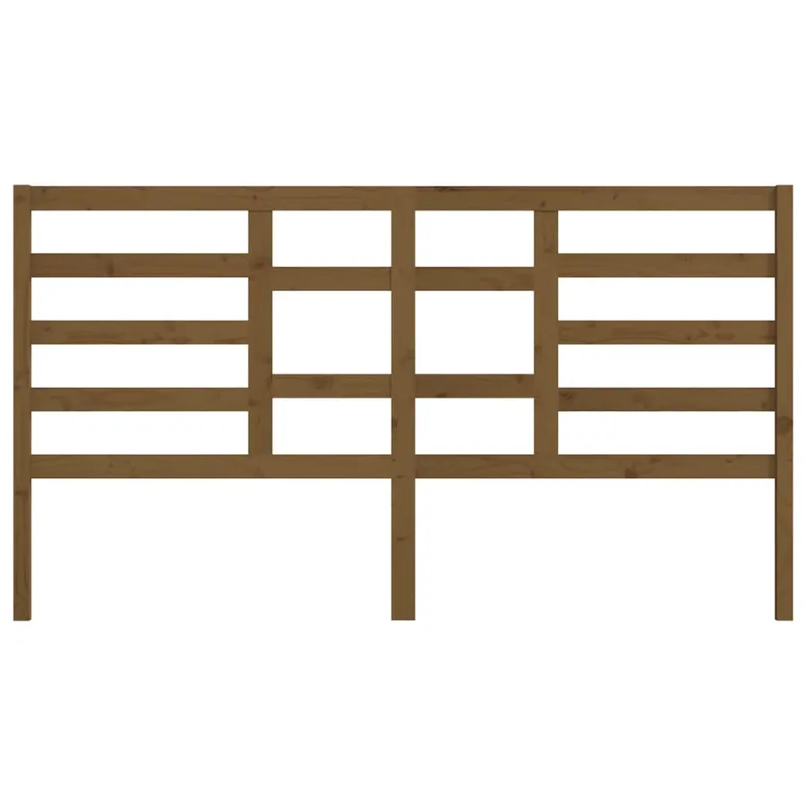 Tête de lit Marron miel 186x4x104 cm Bois massif de pin - 4