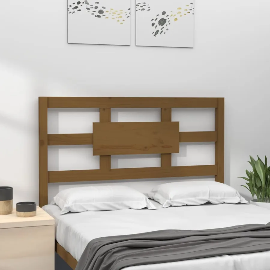 Tête de lit Marron miel 95,5x4x100 cm Bois massif de pin - 3