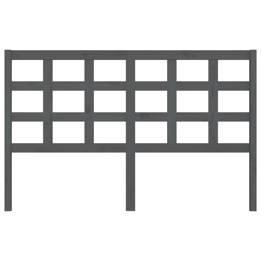 Tête de lit Gris 156x4x100 cm Bois massif de pin - 3