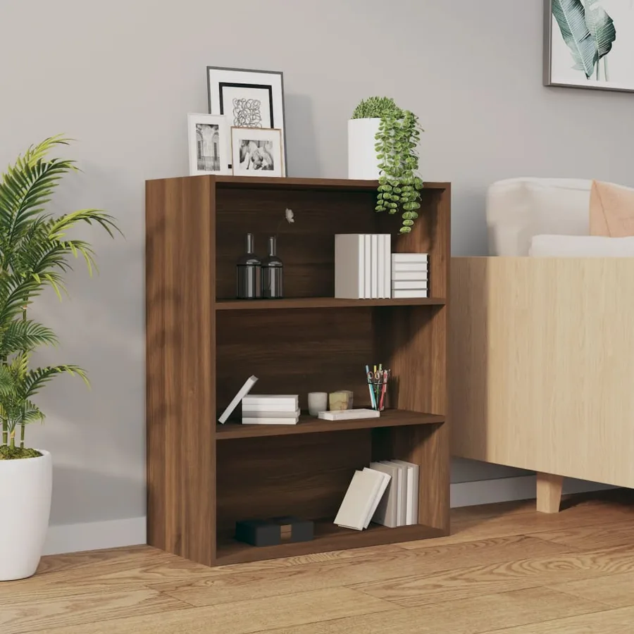 Armoire murale suspendue Chêne marron 69,5x32,5x90 cm - 3