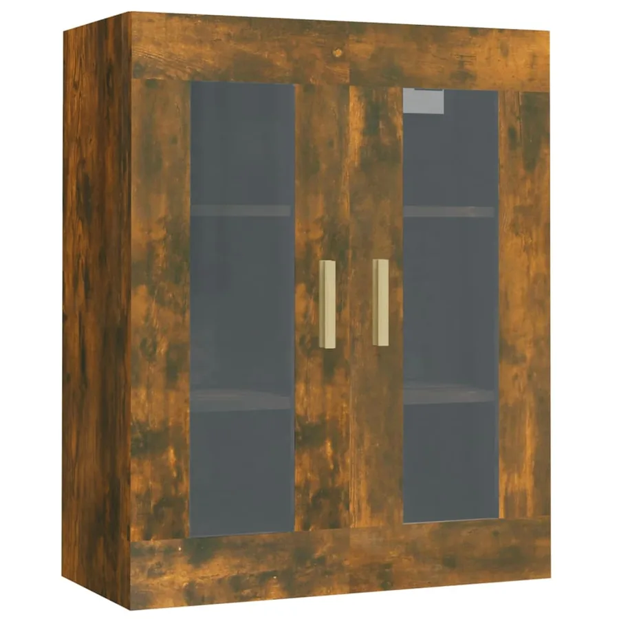 Armoire murale suspendue Chêne fumé 69,5x34x90 cm - 2