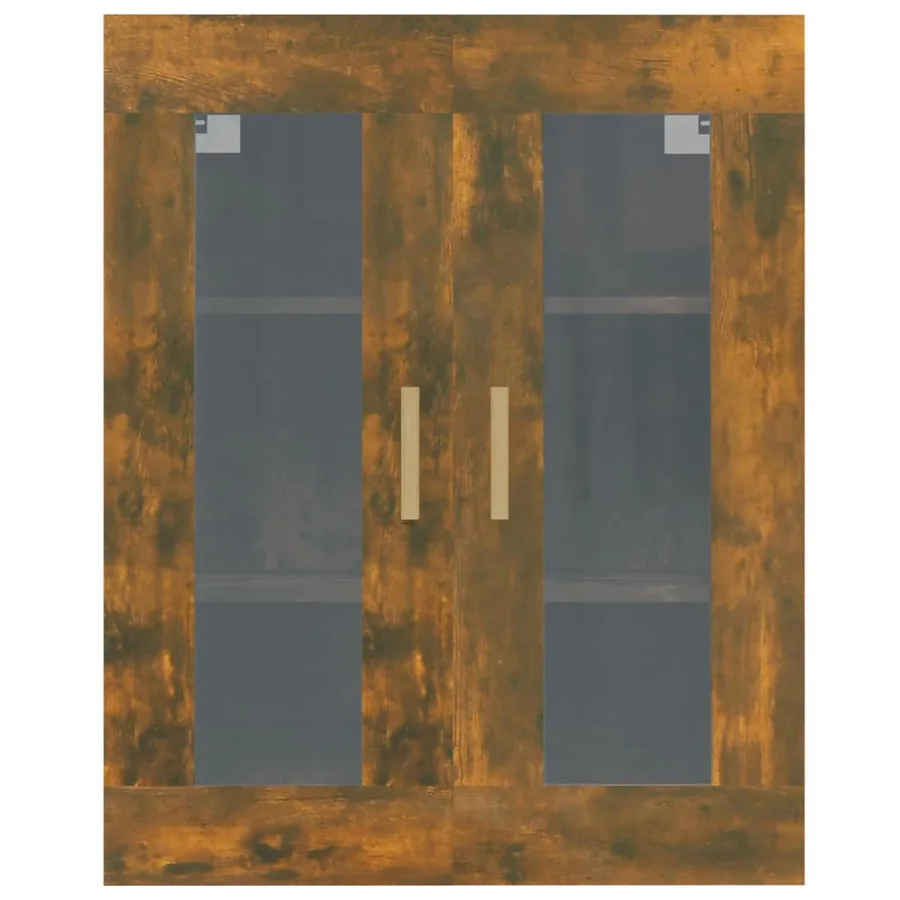 Armoire murale suspendue Chêne fumé 69,5x34x90 cm - 3