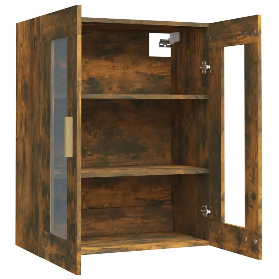 Armoire murale suspendue Chêne fumé 69,5x34x90 cm - 5