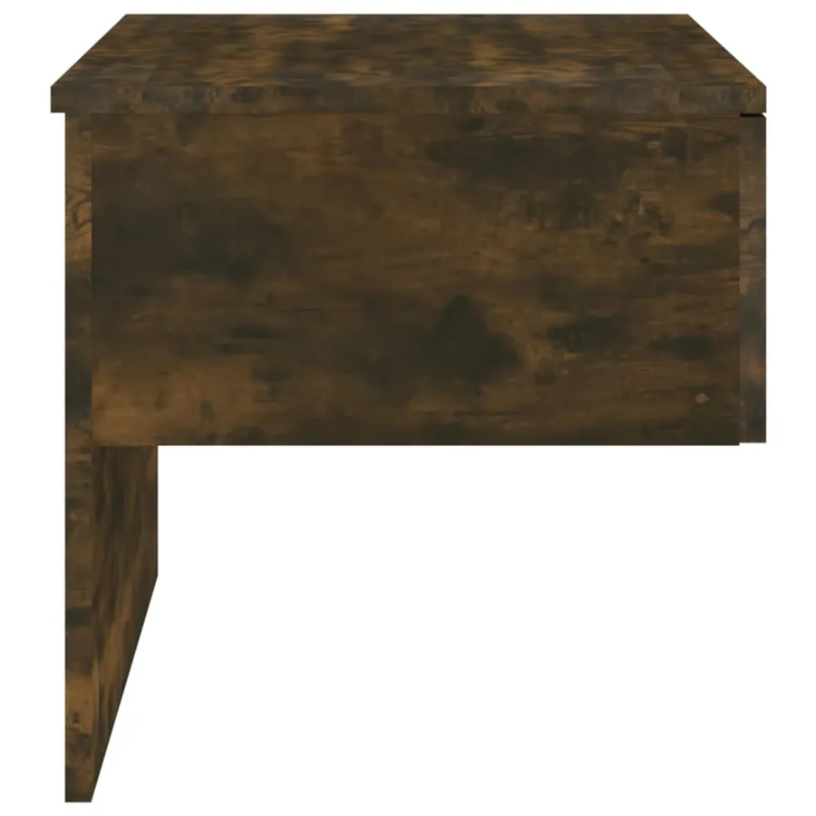 Table de chevet murale Chêne fumé - 6