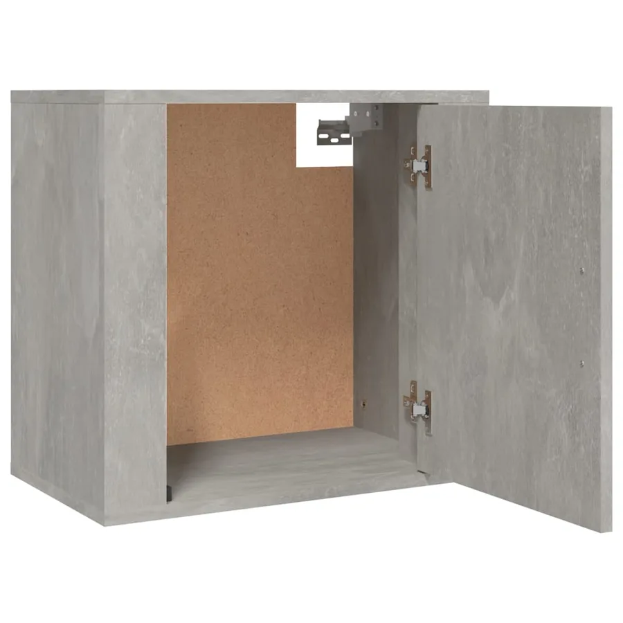 Table de chevet murale Gris béton 50x30x47 cm - 6