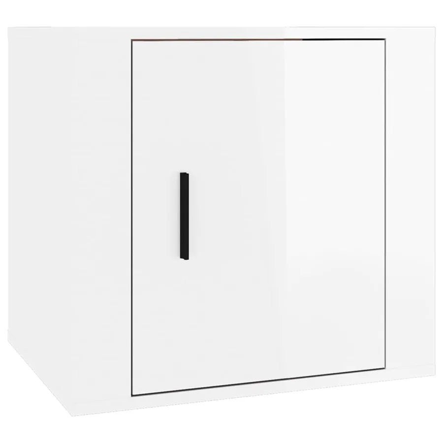 Table de chevet Blanc brillant 50x39x47 cm - 2