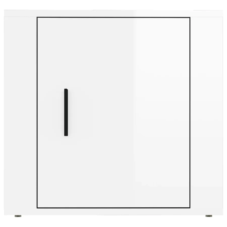 Table de chevet Blanc brillant 50x39x47 cm - 5