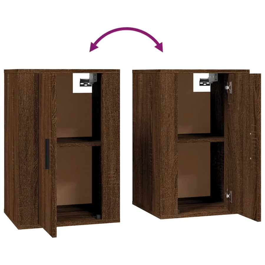 Meubles TV muraux 2 pcs Chêne marron 40x34,5x60 cm - 10