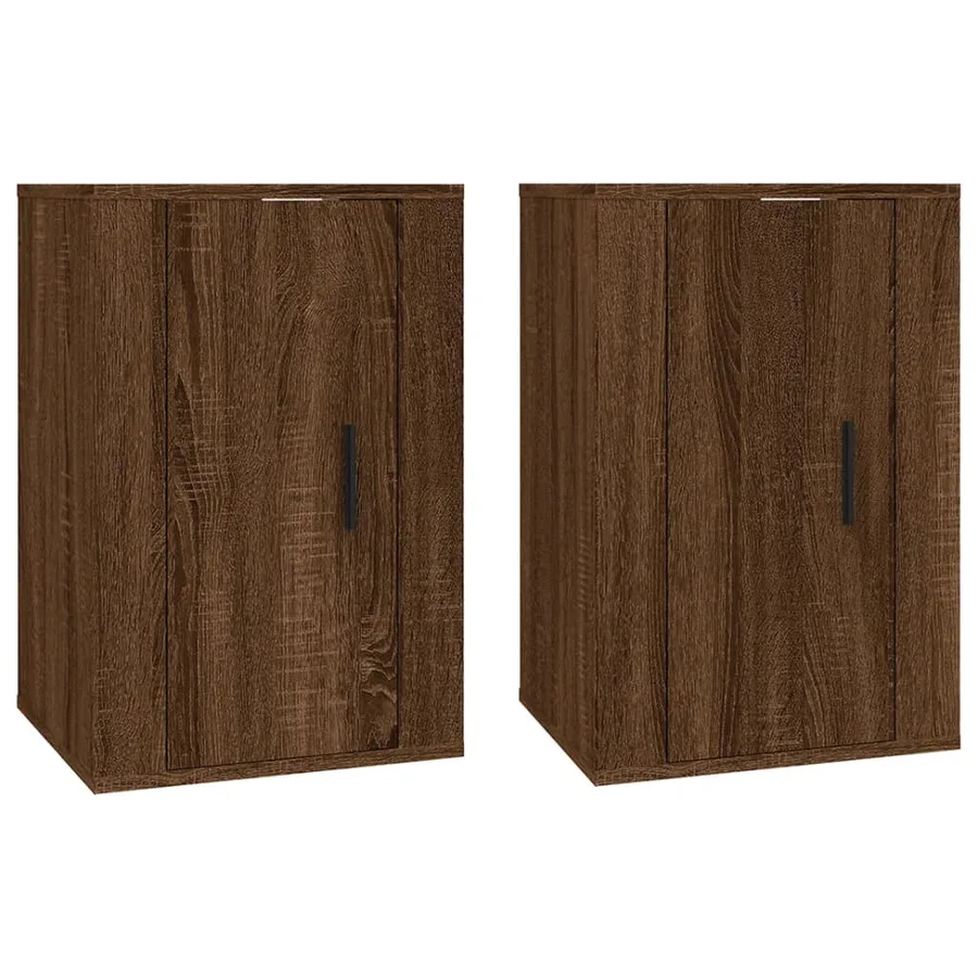 Meubles TV muraux 2 pcs Chêne marron 40x34,5x60 cm - 2