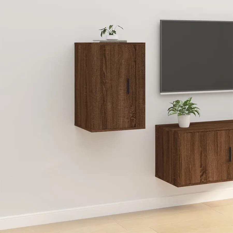Meubles TV muraux 2 pcs Chêne marron 40x34,5x60 cm - 3