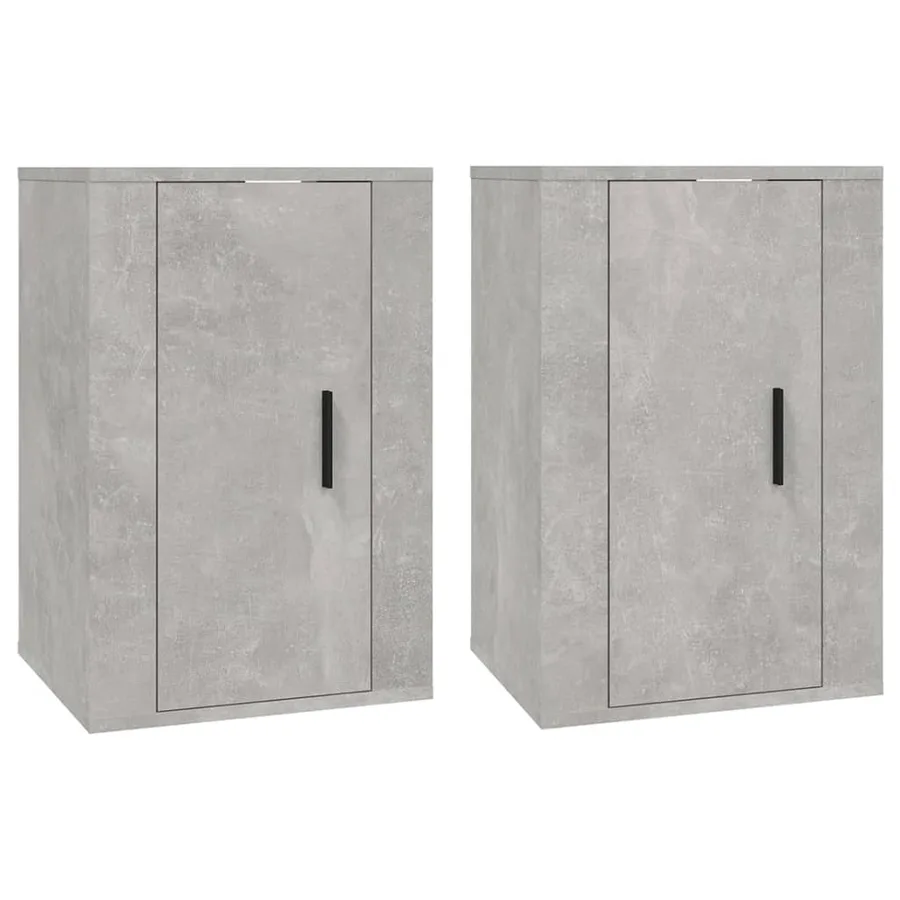 Meubles TV muraux 2 pcs Gris béton 40x34,5x60 cm - 2
