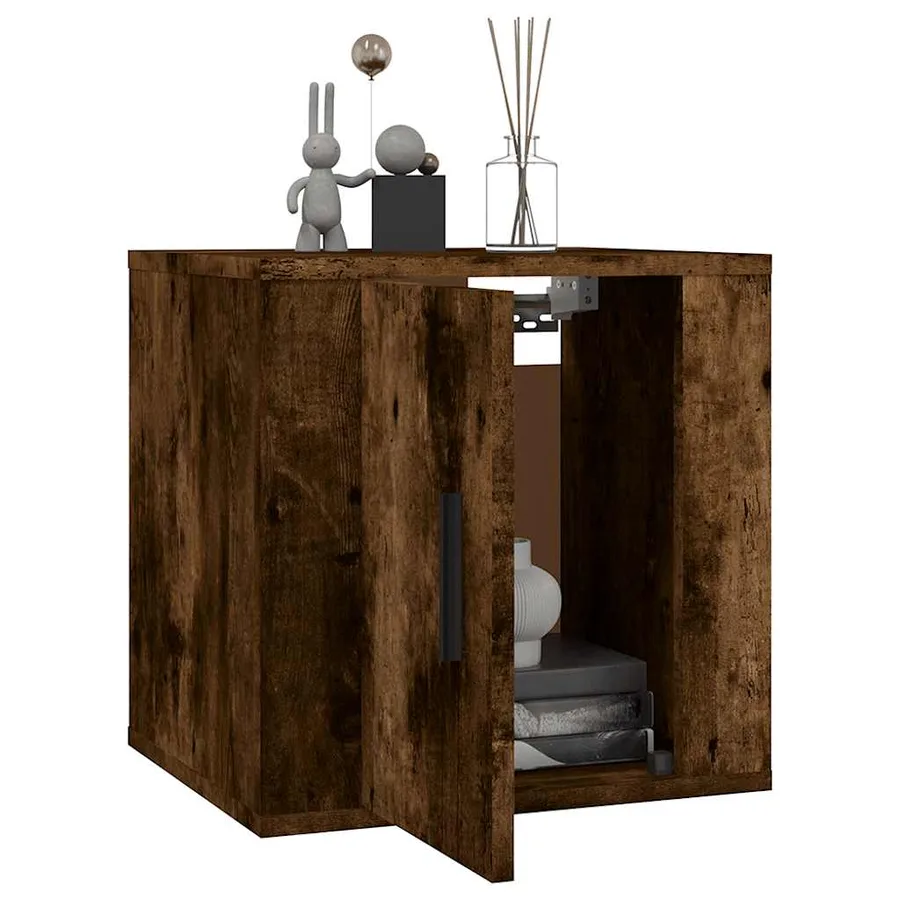 Meuble TV mural Chêne fumé 40x34,5x40 cm - 3