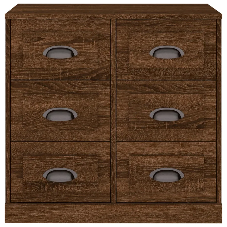 Buffet chêne marron 70x35,5x67,5 cm Bois d'ingénierie - 6