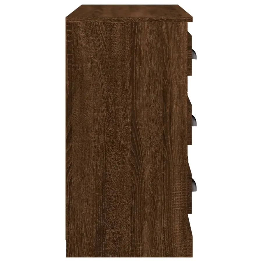 Buffet chêne marron 70x35,5x67,5 cm Bois d'ingénierie - 7