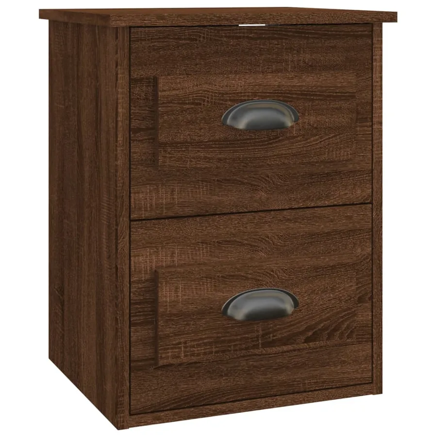 Tables de chevet murales 2 pcs Chêne marron 41,5x36x53 cm - 7