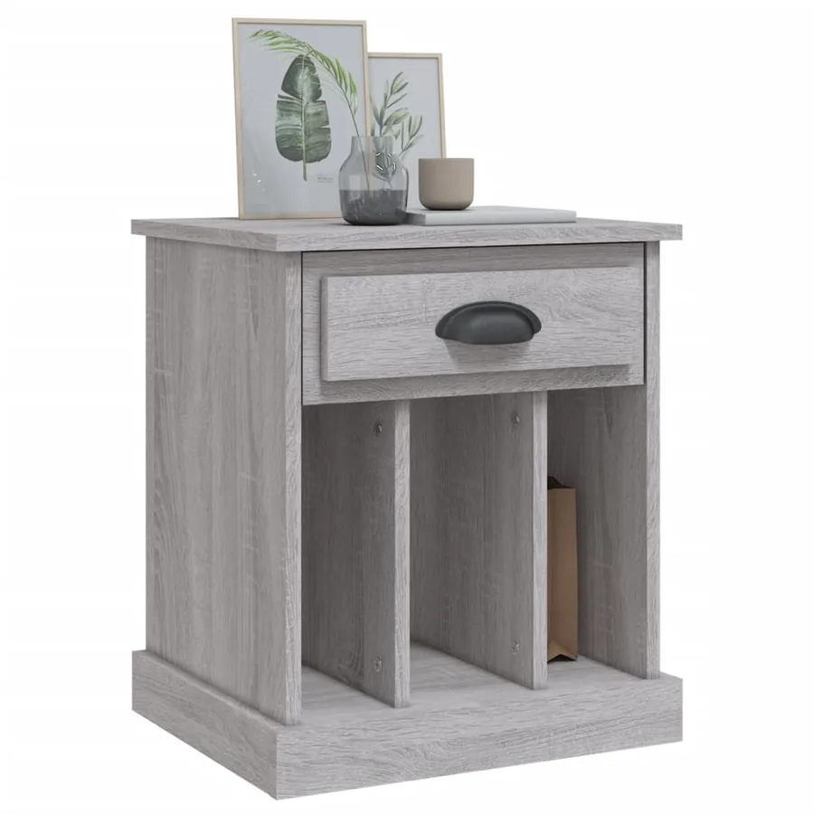 Tables de chevet 2 pcs sonoma gris 43x36x50 cm - 4