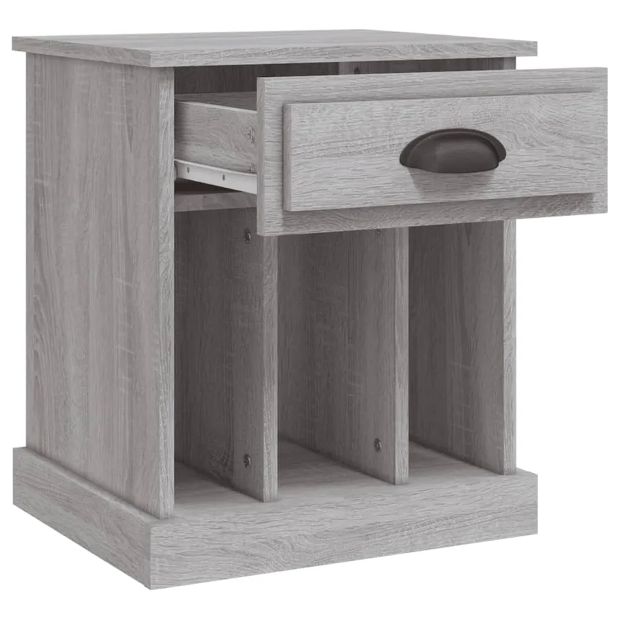 Tables de chevet 2 pcs sonoma gris 43x36x50 cm - 7