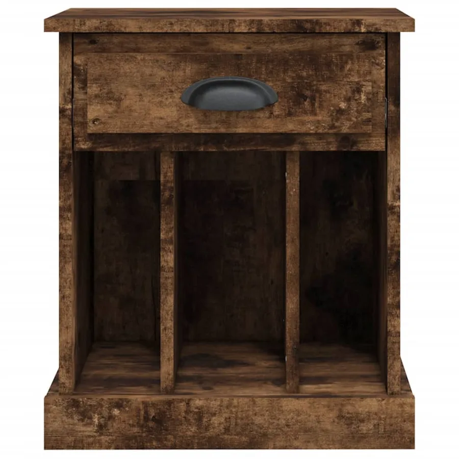 Tables de chevet 2 pcs chêne fumé 43x36x50 cm - 8