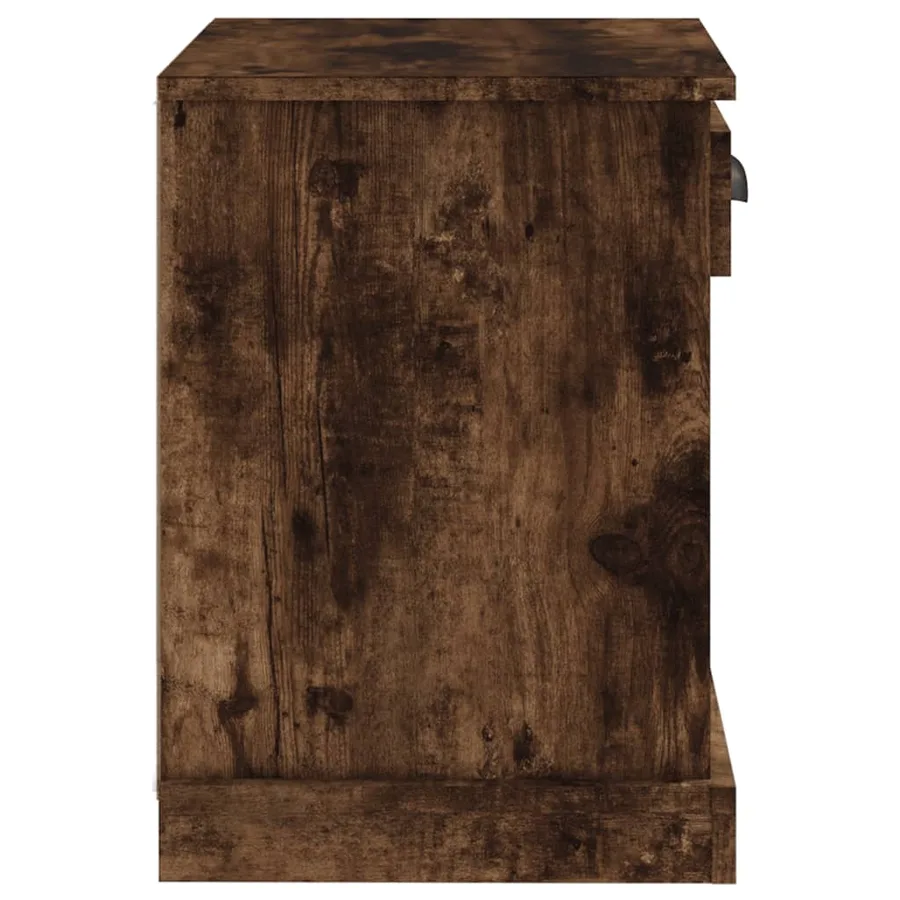 Tables de chevet 2 pcs chêne fumé 43x36x50 cm - 9