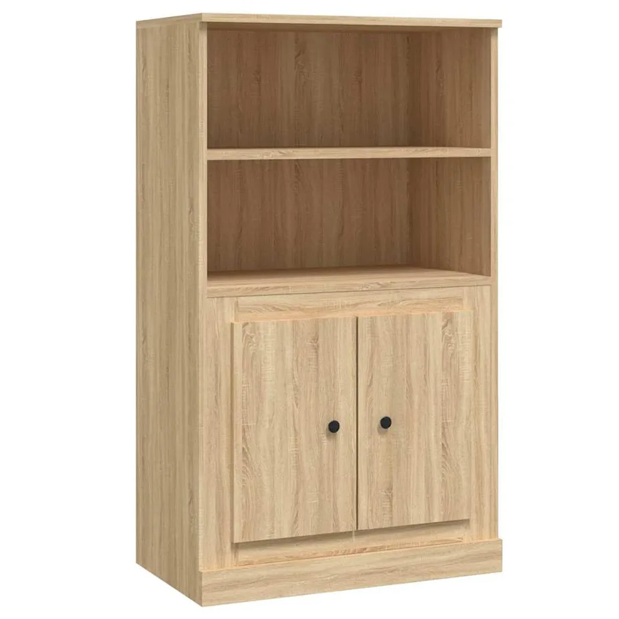 Buffet haut chêne sonoma 60x35,5x103,5 cm bois d'ingénierie - 2