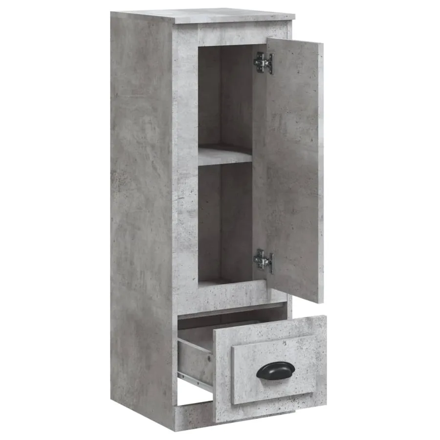 Buffet haut gris béton 36x35,5x103,5 cm bois d'ingénierie - 7