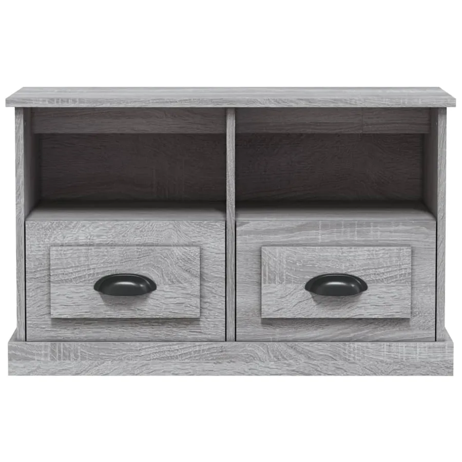 Meuble TV sonoma gris 80x35x50 cm bois d'ingénierie - 5