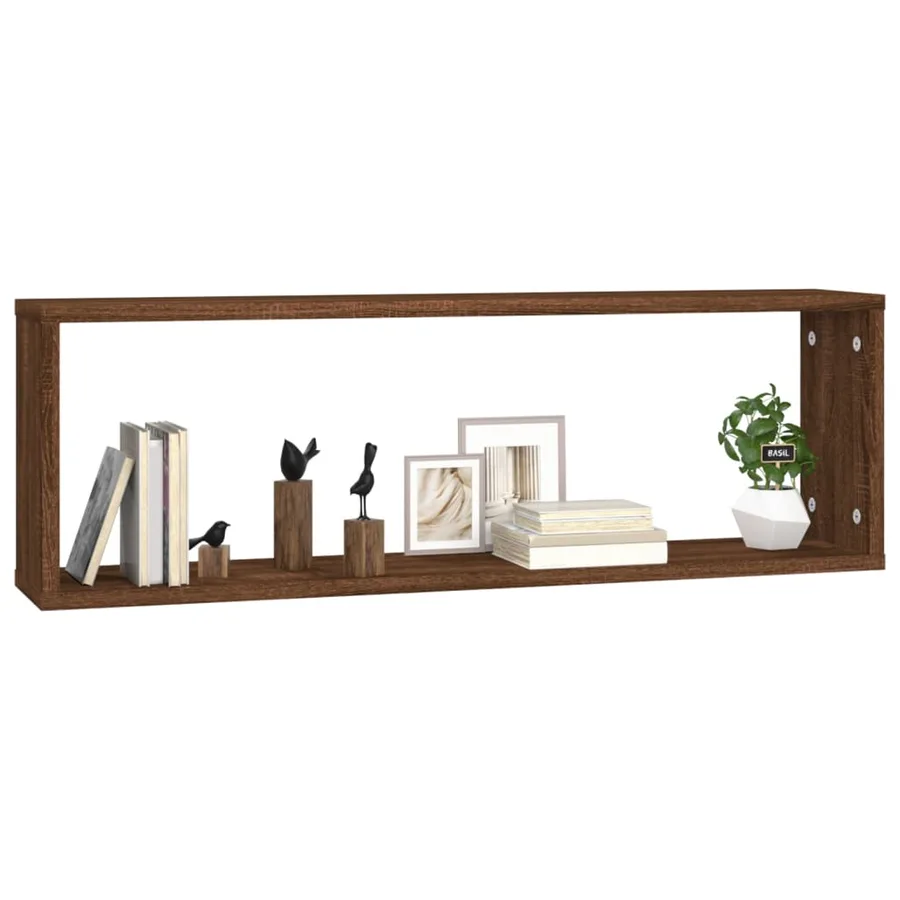 Étagères murales cubiques 4 pcs Chêne marron 80x15x26,5 cm - 3
