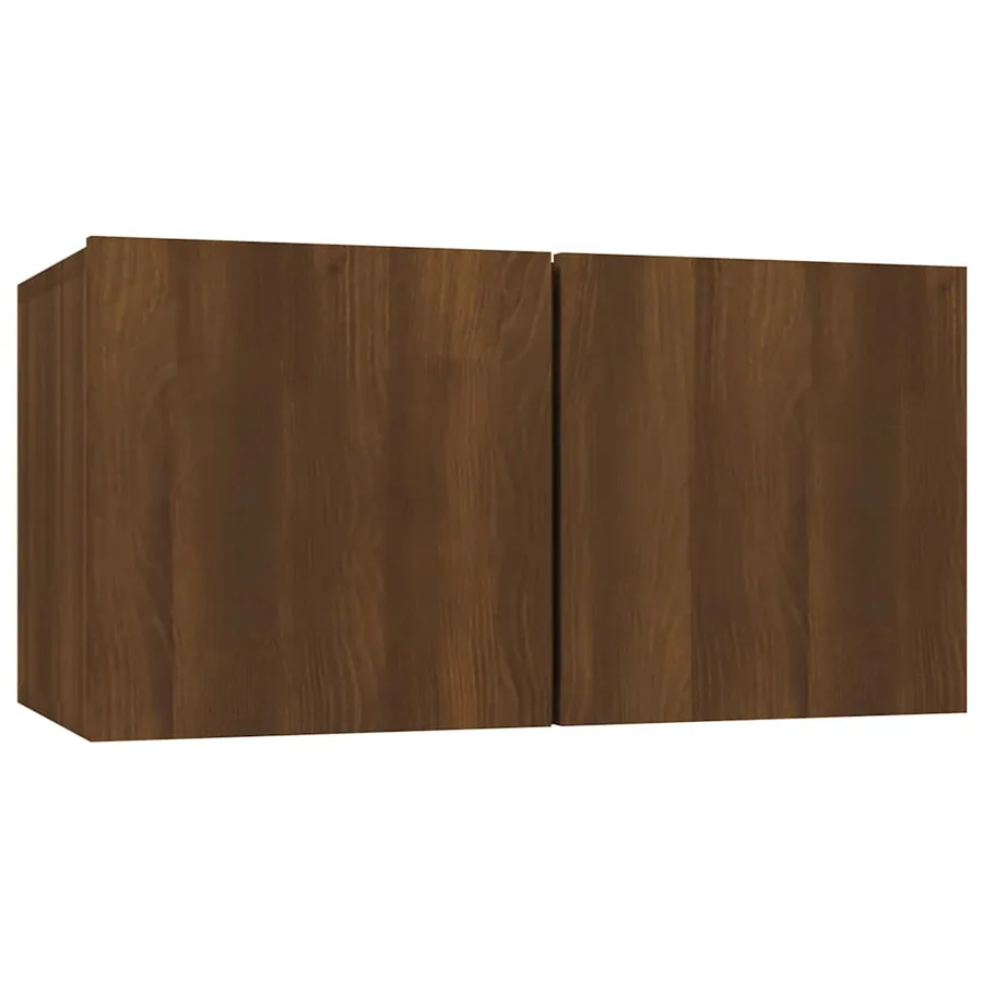 Armoire TV suspendue Chêne marron 60x30x30 cm Bois d'ingénierie - 2