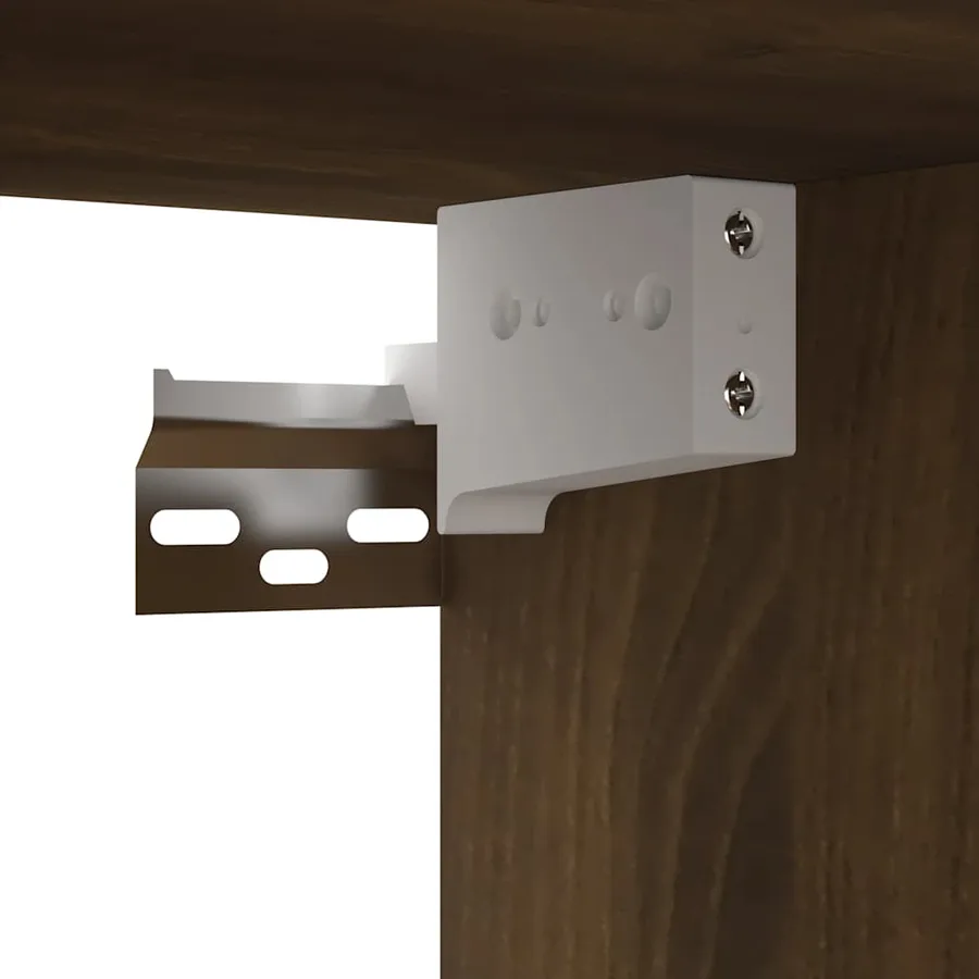 Armoire TV suspendue Chêne marron 60x30x30 cm Bois d'ingénierie - 7