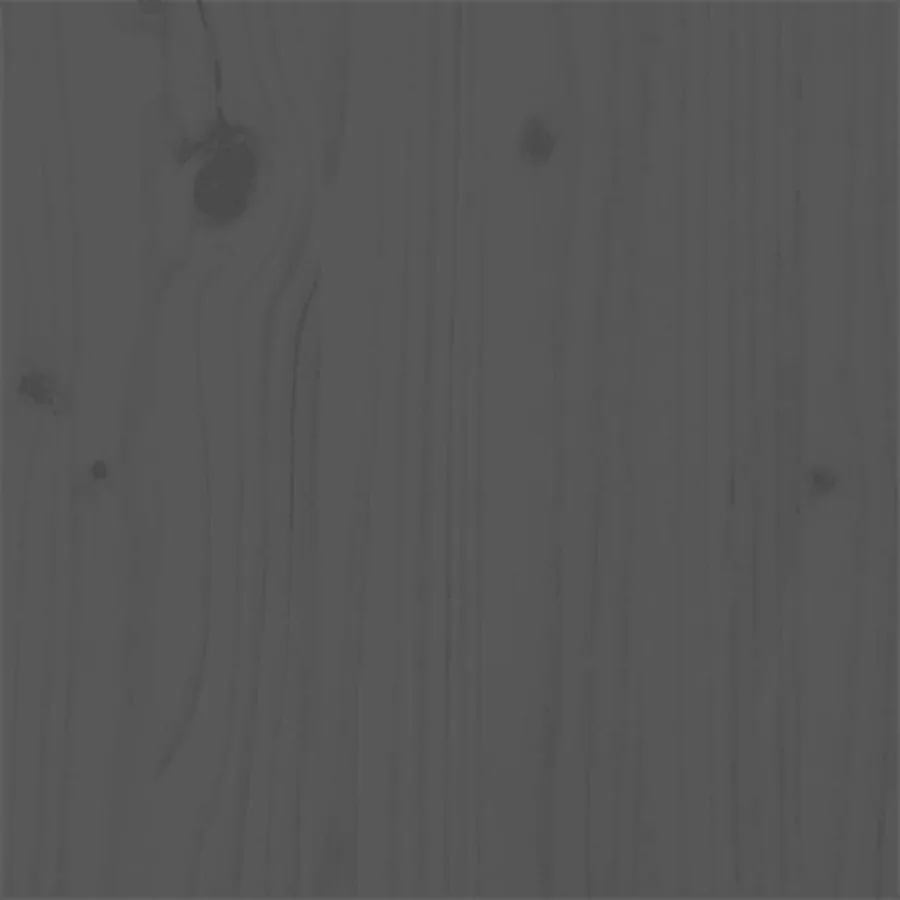 Cadre de lit sans matelas gris bois massif 75x190 cm - 8