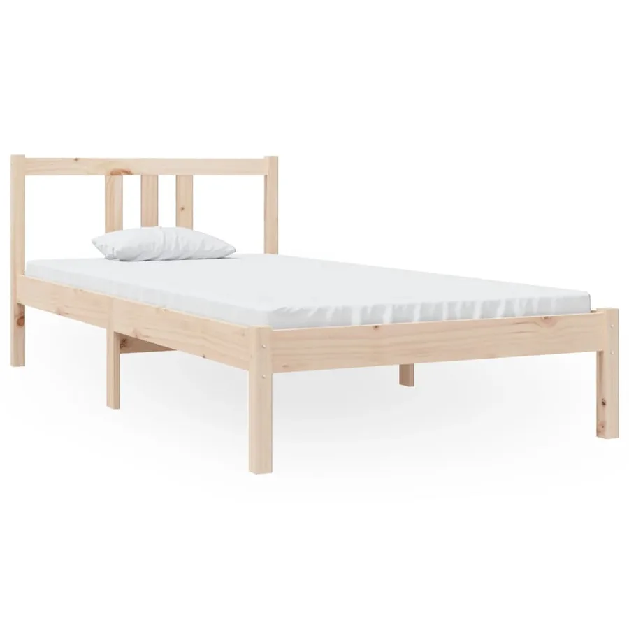 Cadre de lit sans matelas bois massif 90x190 cm - 2
