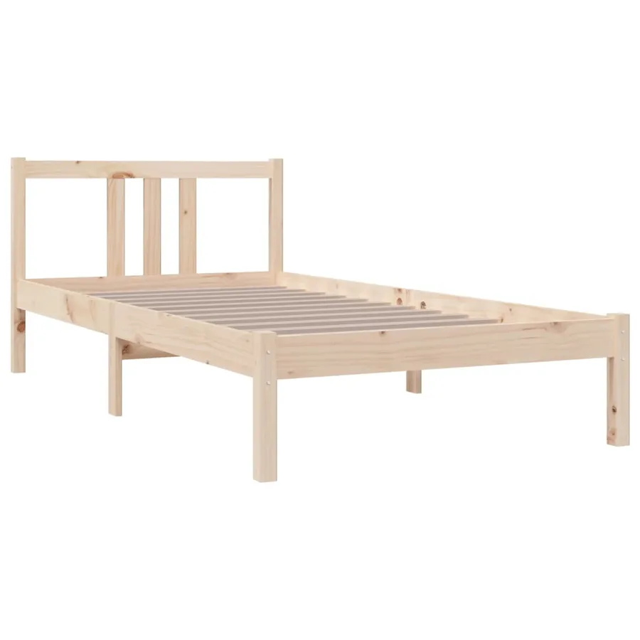 Cadre de lit sans matelas bois massif 90x190 cm - 3