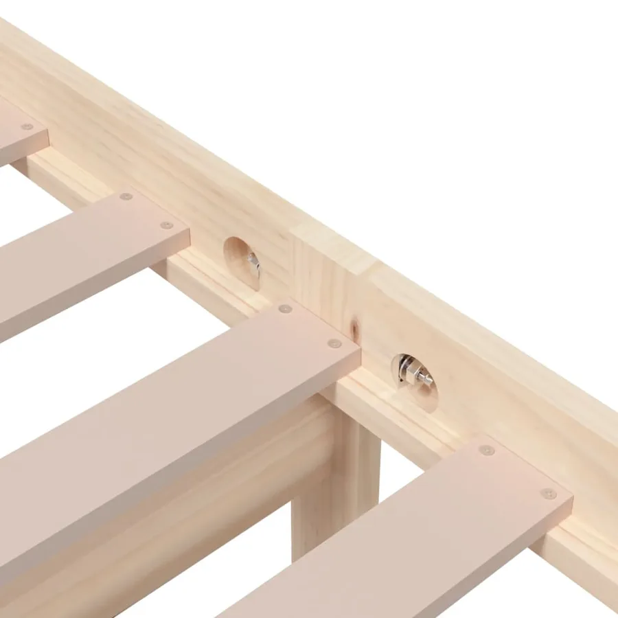 Cadre de lit sans matelas bois massif 90x190 cm - 7