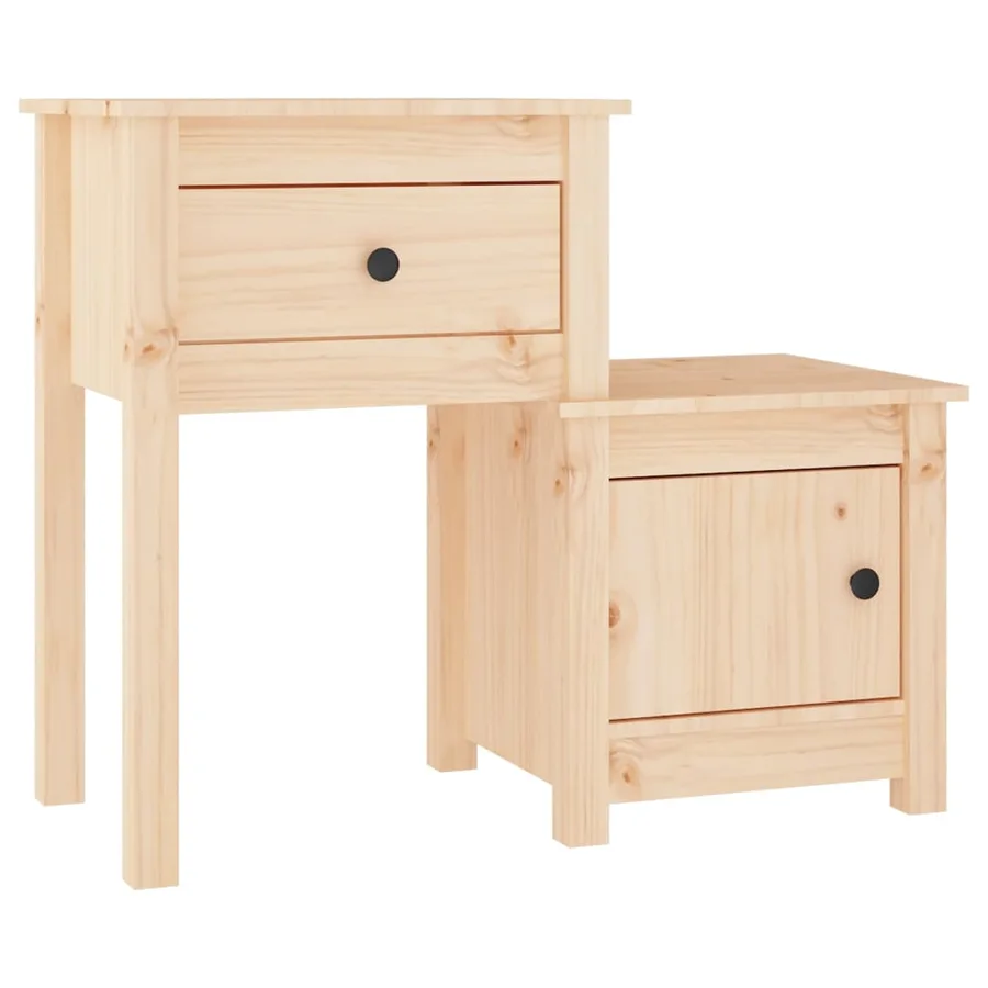 Table de chevet 79,5x38x65,5 cm Bois de pin massif - 2