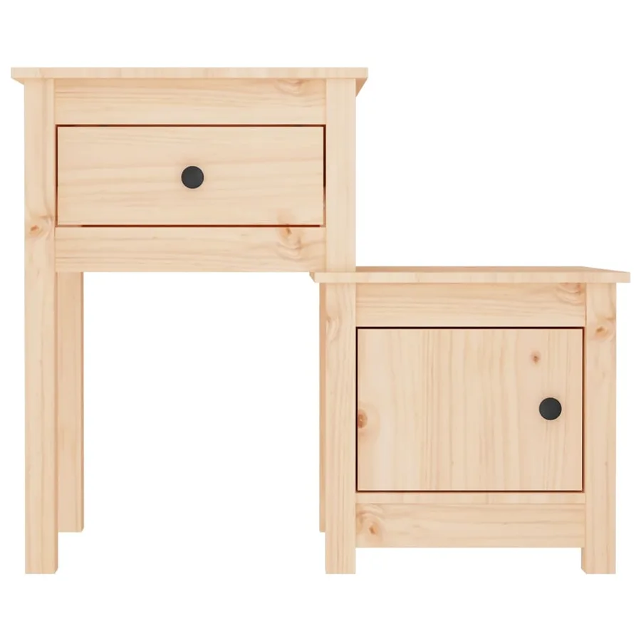 Table de chevet 79,5x38x65,5 cm Bois de pin massif - 4