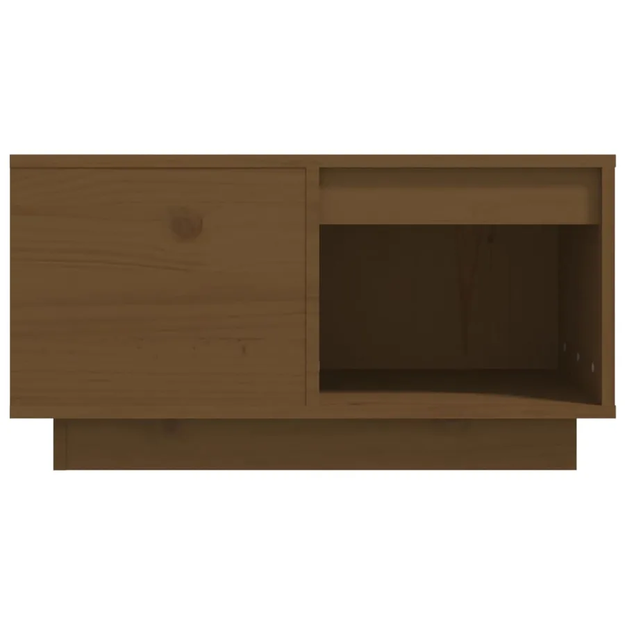 Table basse Marron miel 60x61x32,5 cm Bois massif de pin - 5