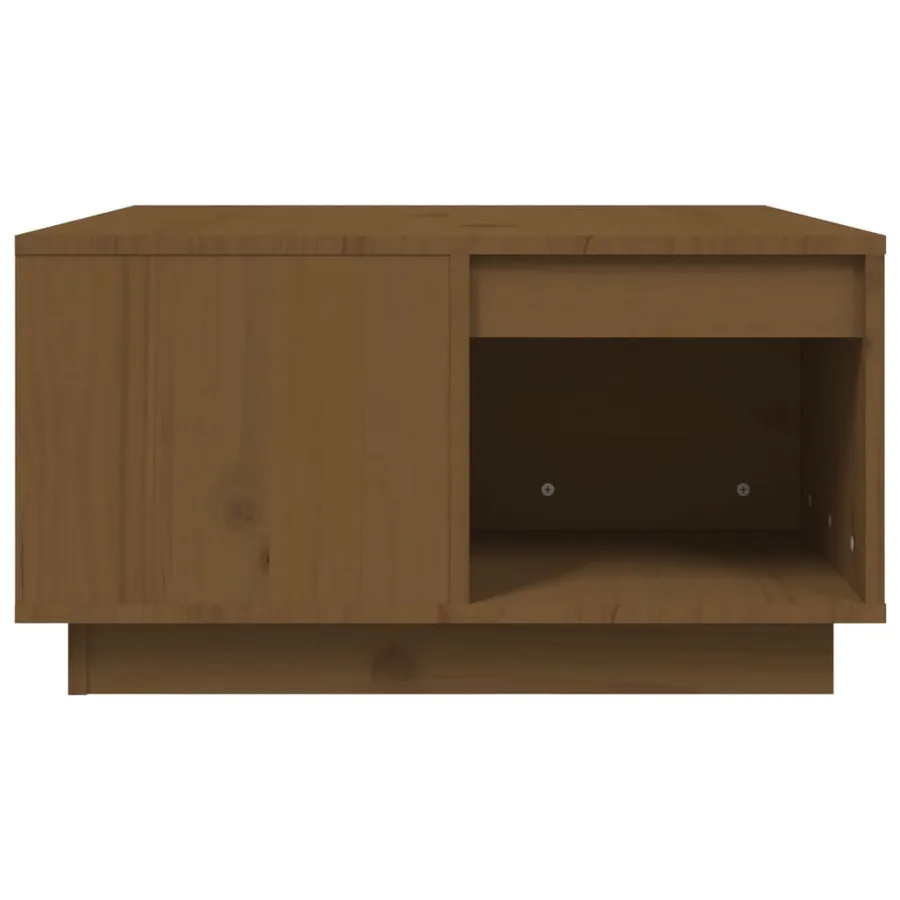 Table basse Marron miel 60x61x32,5 cm Bois massif de pin - 6