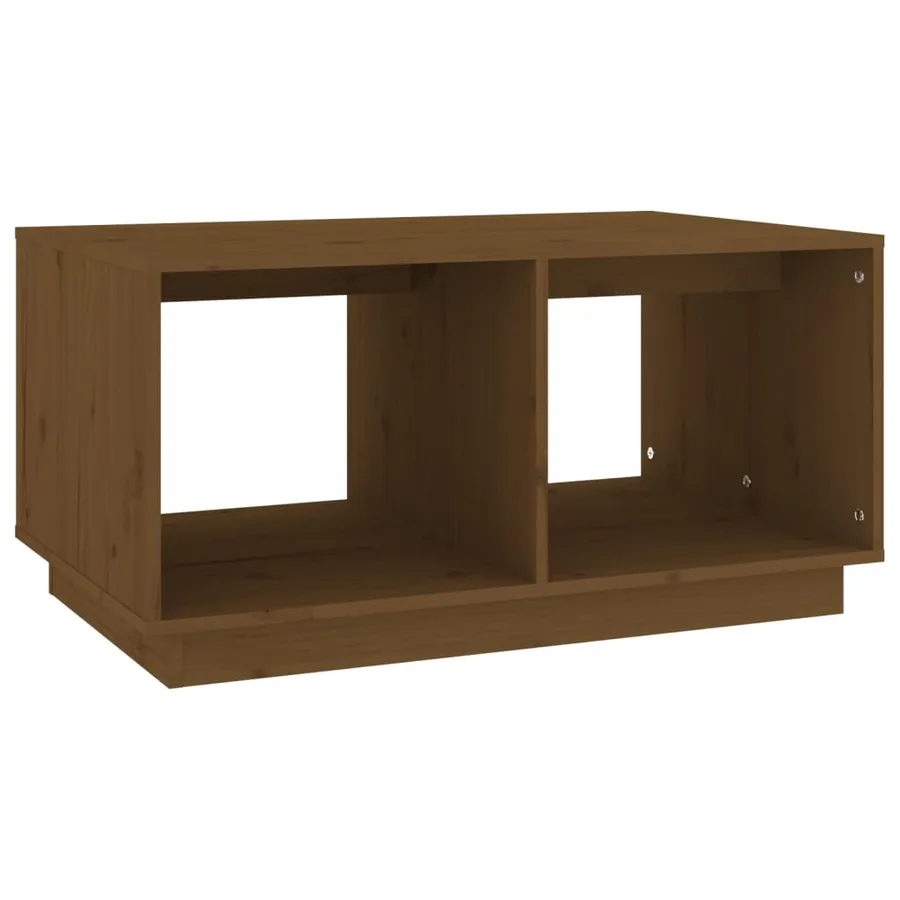 Table basse Marron miel 80x50x40 cm Bois massif de pin - 2