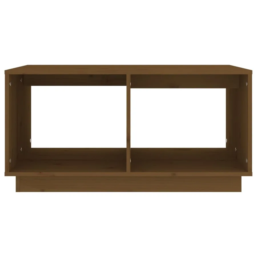 Table basse Marron miel 80x50x40 cm Bois massif de pin - 5