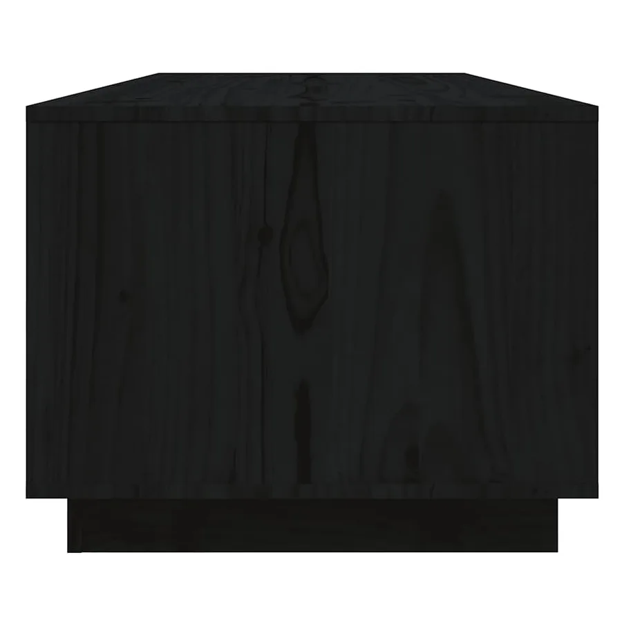 Table basse Noir 110x50x40 cm Bois massif de pin - 7