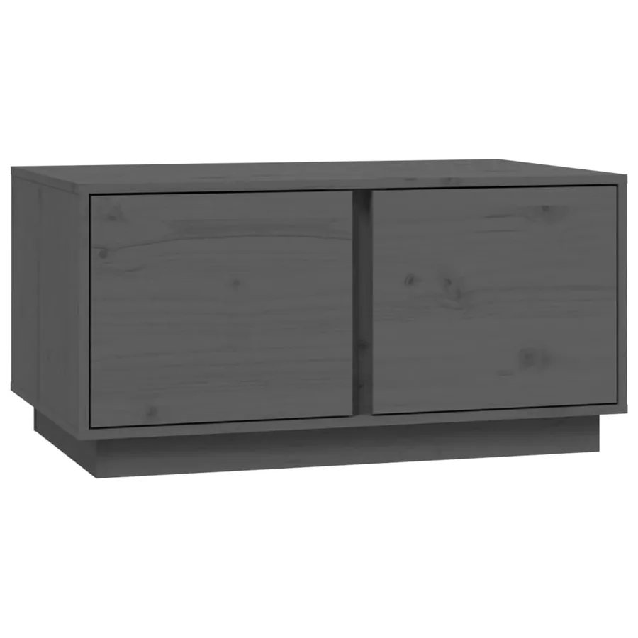 Table basse Gris 80x50x40 cm Bois massif de pin - 2