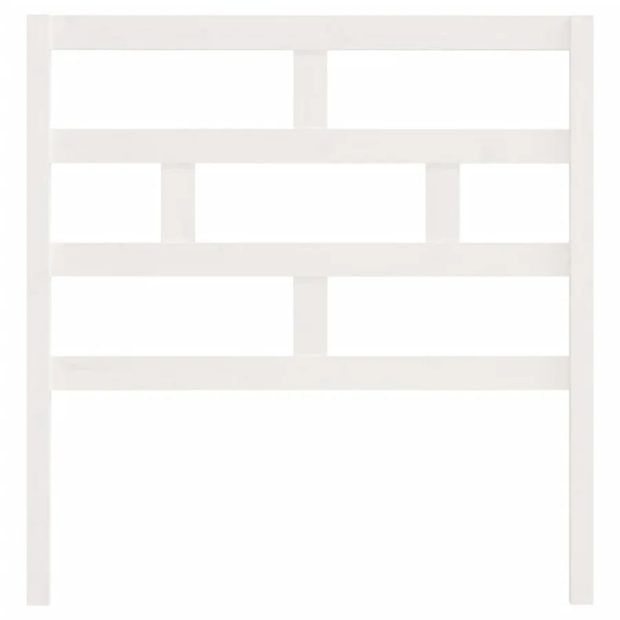 Tête de lit Blanc 81x4x100 cm Bois massif de pin - 4