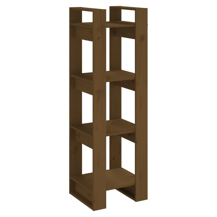 Bibliothèque/Cloison Marron miel 41x35x125 cm Bois massif - 2