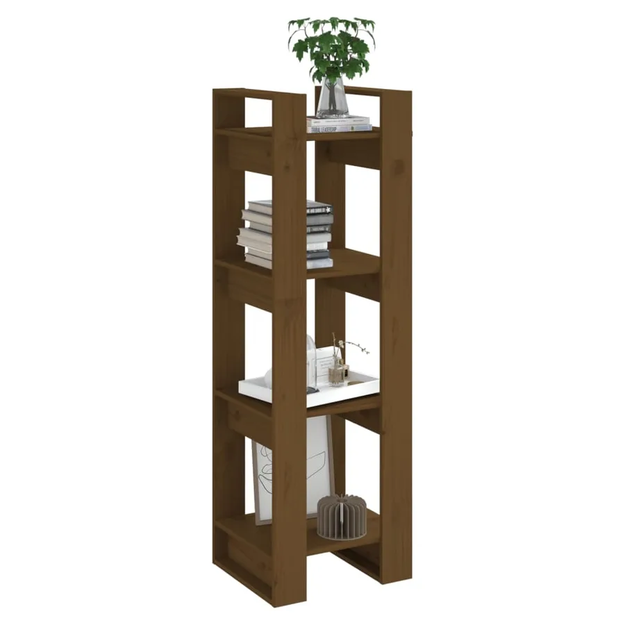 Bibliothèque/Cloison Marron miel 41x35x125 cm Bois massif - 5
