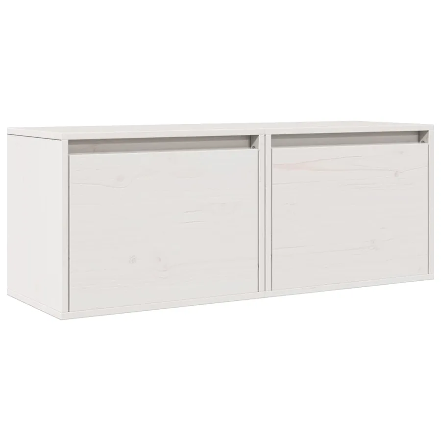 Armoires murales 2 pcs Blanc 45x30x35 cm Bois de pin massif - 2