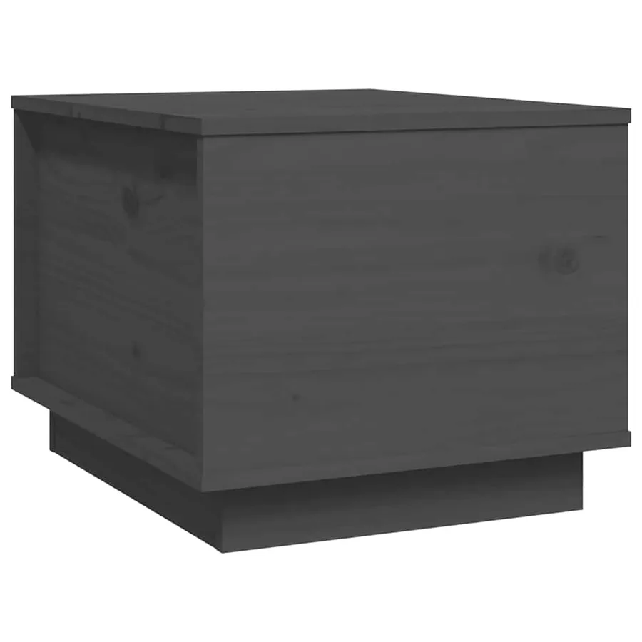 Table basse Gris 40x50x35 cm Bois massif de pin - 2