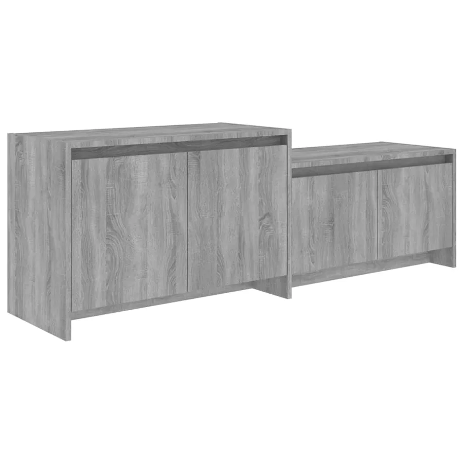 Meuble TV Sonoma gris 146,5x35x50 cm Bois d'ingénierie - 2